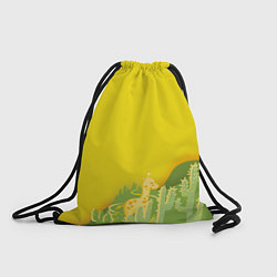 Рюкзак-мешок Милый жираф в кактусах, цвет: 3D-принт