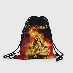 Рюкзак-мешок Зоро в огне One Piece Большой куш, цвет: 3D-принт