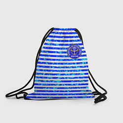 Рюкзак-мешок Тельняшка со значком ВДВ, цвет: 3D-принт