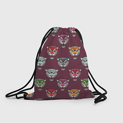 Рюкзак-мешок Дикие кошки, цвет: 3D-принт