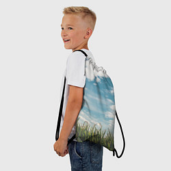 Рюкзак-мешок Небушко и полюшко, цвет: 3D-принт — фото 2