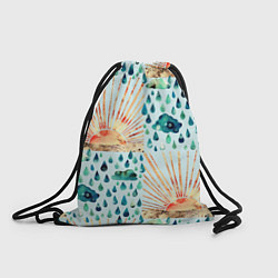 Рюкзак-мешок Осенний паттерн: Дождь и солнце, цвет: 3D-принт