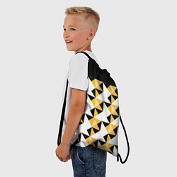 Рюкзак-мешок Черно-желтый геометрический, цвет: 3D-принт — фото 2
