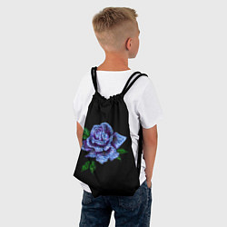 Рюкзак-мешок Сапфировая роза, цвет: 3D-принт — фото 2