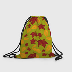 Рюкзак-мешок Осенние листья клён и дуб, цвет: 3D-принт