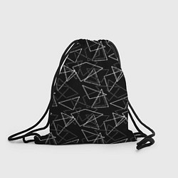 Рюкзак-мешок Черно-белый геометрический, цвет: 3D-принт