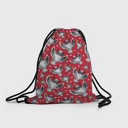 Рюкзак-мешок Серебряные совы, цвет: 3D-принт