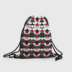 Мешок для обуви Абстрактный красно-серый узор