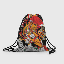 Рюкзак-мешок Самурайский тигр, цвет: 3D-принт