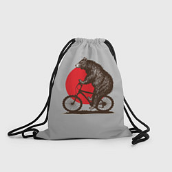 Рюкзак-мешок Медведь на велосиеде, цвет: 3D-принт
