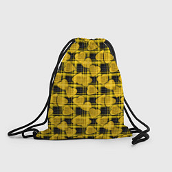 Рюкзак-мешок Желто-черный модный узор, цвет: 3D-принт