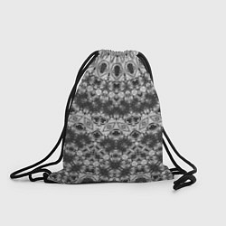 Рюкзак-мешок Черно белый круглый узор, цвет: 3D-принт