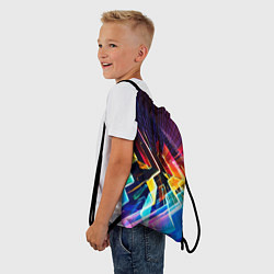 Рюкзак-мешок Цифровая радуга, цвет: 3D-принт — фото 2