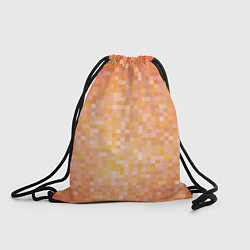 Рюкзак-мешок Оранжевая пиксель абстракция, цвет: 3D-принт