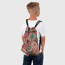 Рюкзак-мешок Алые листья, цвет: 3D-принт — фото 2