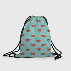 Рюкзак-мешок Креветки паттерн, цвет: 3D-принт
