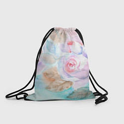 Рюкзак-мешок Нежная акварель с розами, цвет: 3D-принт