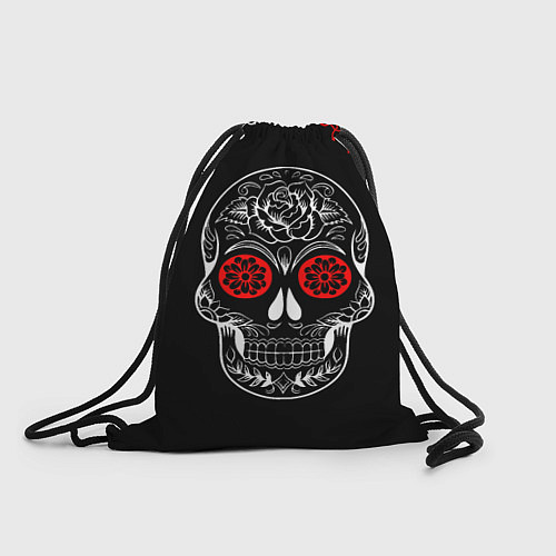 Мешок для обуви Red White Skull - Череп / 3D-принт – фото 1