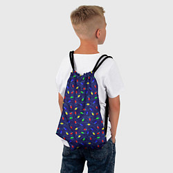 Рюкзак-мешок Разноцветные Лампочки, цвет: 3D-принт — фото 2