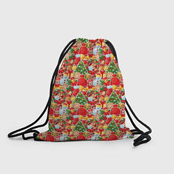 Рюкзак-мешок Merry Christmas символика, цвет: 3D-принт