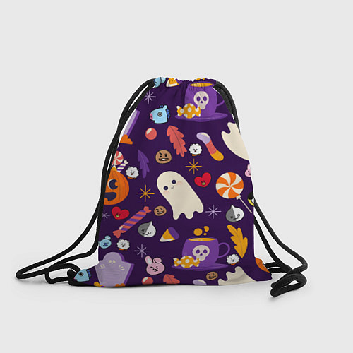 Мешок для обуви HALLOWEEN BTS BT21 PATTERN БТ21 БТС ХЕЛЛОУИН / 3D-принт – фото 1