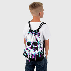 Рюкзак-мешок Мерцающий череп, цвет: 3D-принт — фото 2