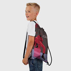Рюкзак-мешок КВАДРАТ НА ОТДЫХЕ ИГРА В КАЛЬМАРА, цвет: 3D-принт — фото 2