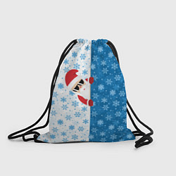 Рюкзак-мешок С Новым Годом дед мороз, цвет: 3D-принт