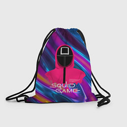 Рюкзак-мешок Игра в кальмара - переливающийся фон, цвет: 3D-принт