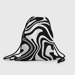 Рюкзак-мешок Черно-белые полосы Black and white stripes, цвет: 3D-принт