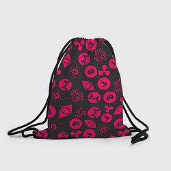 Рюкзак-мешок КРИПТОВАЛЮТЫ CRYPTO КРИПТА НЕОН, цвет: 3D-принт