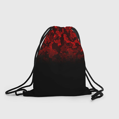 Мешок для обуви BLACK RED CAMO RED MILLITARY / 3D-принт – фото 1