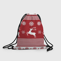 Рюкзак-мешок Узор с оленями, цвет: 3D-принт