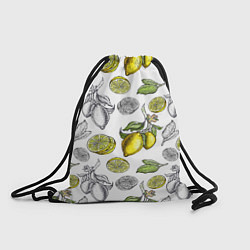 Рюкзак-мешок Лимонный паттерн, цвет: 3D-принт