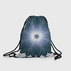 Рюкзак-мешок Снежинка Абстракция Синий, цвет: 3D-принт