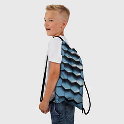 Рюкзак-мешок Соты узор авангард, цвет: 3D-принт — фото 2