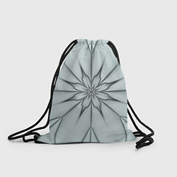 Рюкзак-мешок Абстрактный цветок Серо-голубой 1-30, цвет: 3D-принт