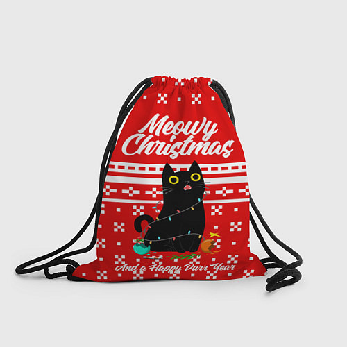 Мешок для обуви MEOW CHRISTMAS / 3D-принт – фото 1