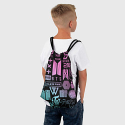 Рюкзак-мешок K-POP LOGOBOMBING КОРЕЙСКИЕ ГРУППЫ, цвет: 3D-принт — фото 2