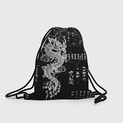 Рюкзак-мешок Японский Дракон Иероглифы Dragon Japan, цвет: 3D-принт