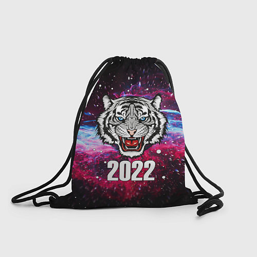 Мешок для обуви ЧЁРНЫЙ ТИГР НОВЫЙ ГОД 2022 GRAY TIGER NEW YEAR / 3D-принт – фото 1