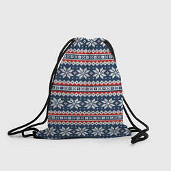 Рюкзак-мешок Knitted Christmas Pattern, цвет: 3D-принт