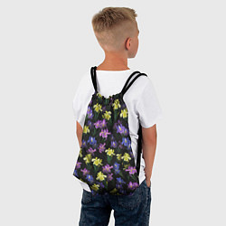 Рюкзак-мешок Ночные ирисы, цвет: 3D-принт — фото 2