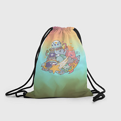Рюкзак-мешок Северное сияние и монстры, цвет: 3D-принт
