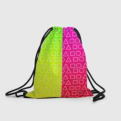 Рюкзак-мешок Игра в кальмара розовыйжелтый, цвет: 3D-принт