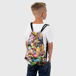 Рюкзак-мешок SUPER SMASH BROS ГЕРОИ ИГРЫ, цвет: 3D-принт — фото 2