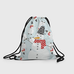 Рюкзак-мешок Снежный снеговик, цвет: 3D-принт