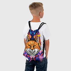 Рюкзак-мешок АБСТРАКЦИЯ И ГОЛОВА ЛИСЫ FOX HEAD, цвет: 3D-принт — фото 2