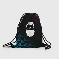Рюкзак-мешок Новогодний Санта Хипстер, цвет: 3D-принт