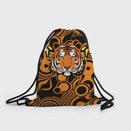 Мешок для обуви Голова тигра с бабочкой / 3D-принт – фото 1
